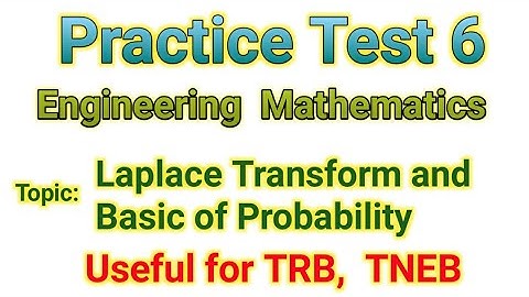 Practise TEST 6 | Engineering Mathematics | TRB polytechnic, TNEB, Tancet, Gate | Tamil