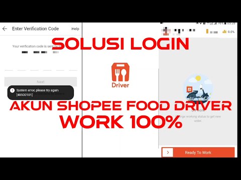 SOLUSI LOGIN ERROR AKUN SHOPEE FOOD DRIVER 100% WORK