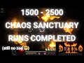 Chaos sanctuary runs 1500  2500 in search of zod  diablo 2 resurrected