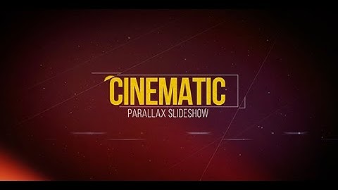 Cinematic Parallax Slideshow /// After Effects Template