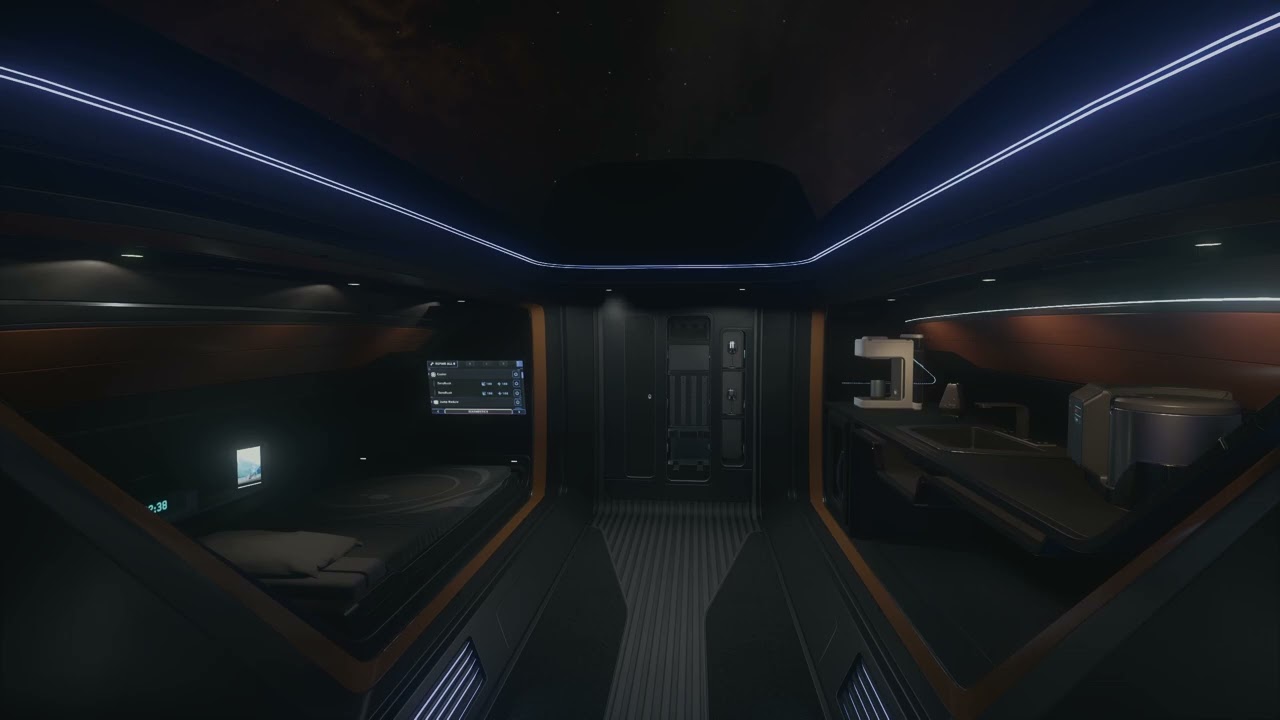 Star Citizen 4K | Origin 325a Interior Ambience | Luxury Starship Cabin Sounds
