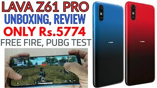 Lava Z61 pro mobile unboxing review - pubg test | free fire test