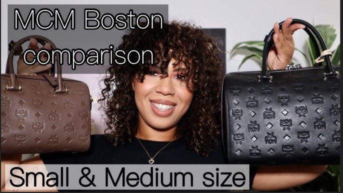 NEW LUXURY BAG ALERT, MCM Boston Bag Monogram Leather, Essentials Boston