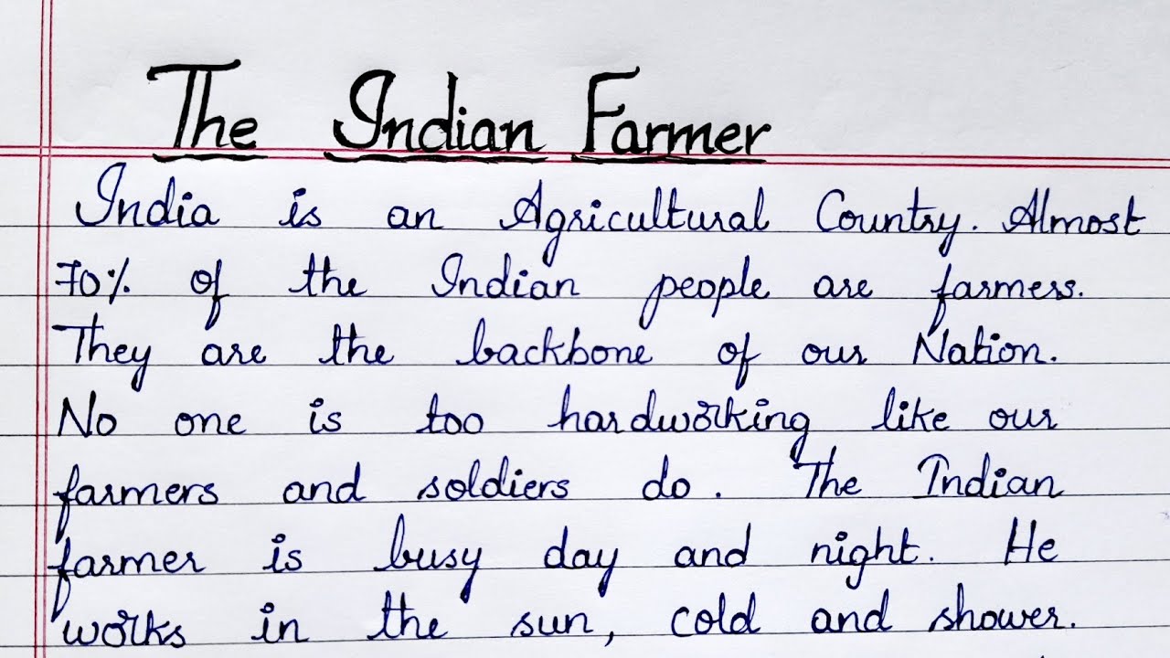 write essay on indian farmer