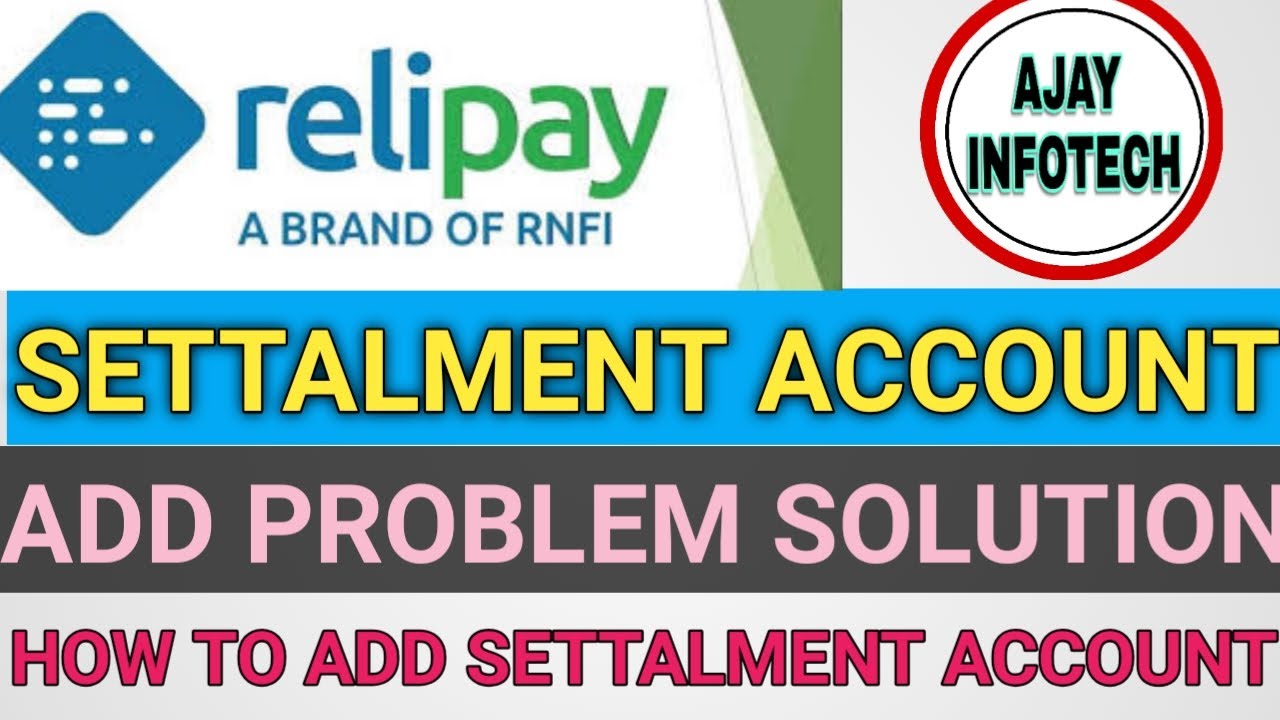 RNFI settlement account add kaise  kare | RNFI settlement account problem | RNFI settlement pending