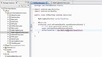 Android Application Development Tutorial - 67 - Setting up a SurfaceView class