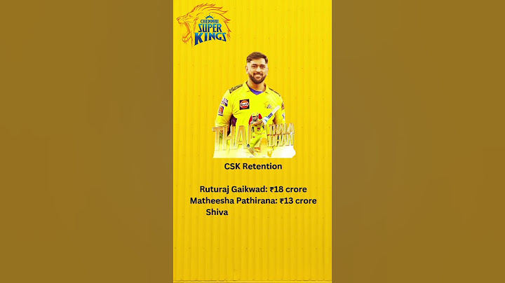 Everything You Need to Know About Chennai Super Kings IPL 2025 Retentions #csk #shorts