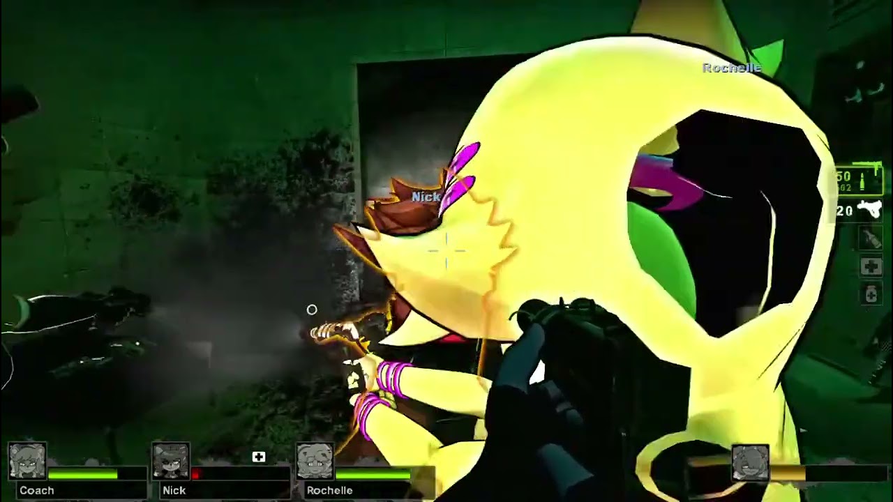 Female versions of FNAF vs. zombie cats, Left 4 Dead 2