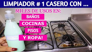 ✅ Cómo hacer un LIMPIADOR MULTIUSOS / podrás limpiar BAÑOS, COCINAS, PISOS Y ROPAS.