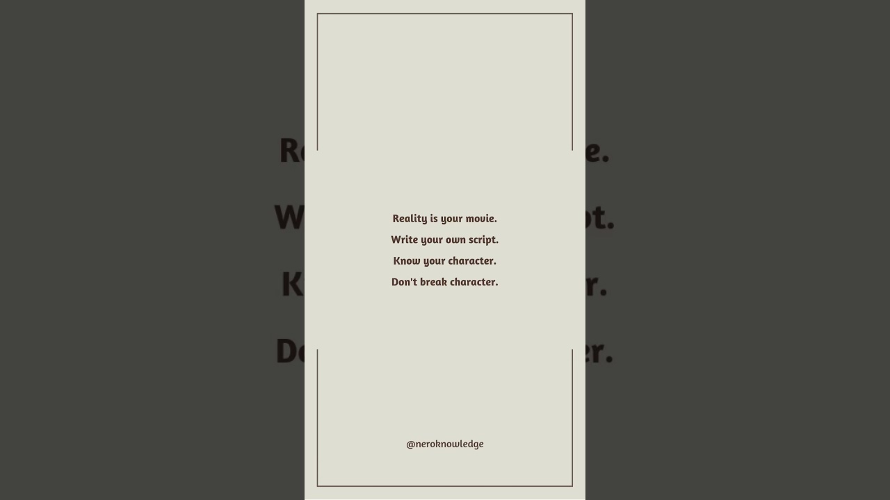 Reality is your movie ✨ 