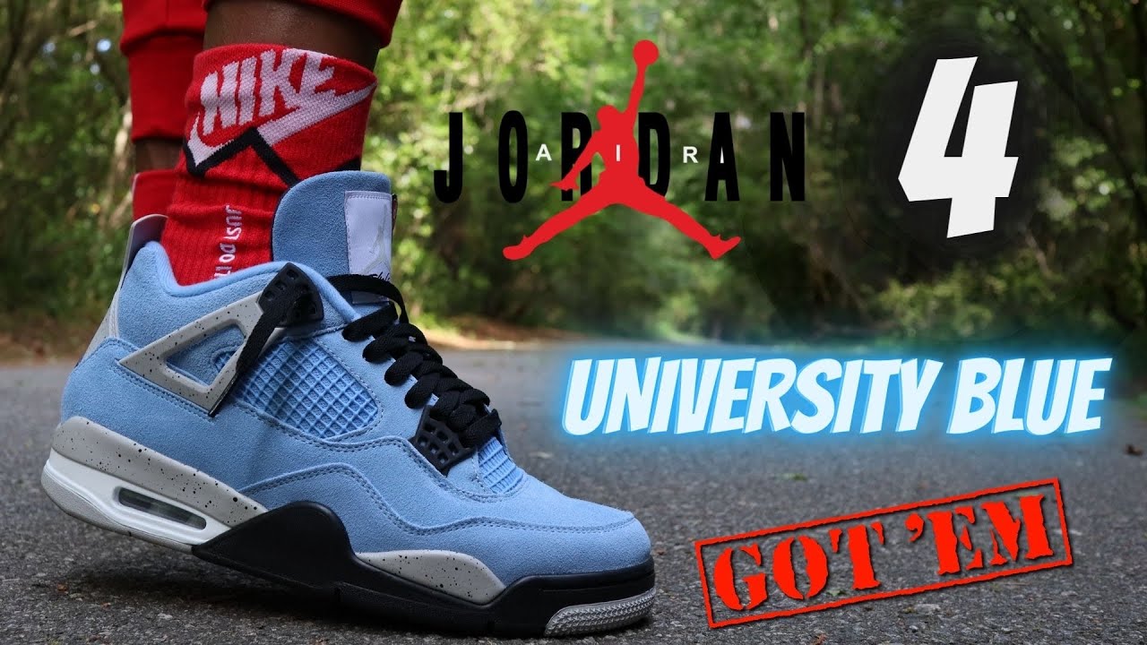 Jordan 4 University Blue Review On Feet W Lace Swaps Youtube