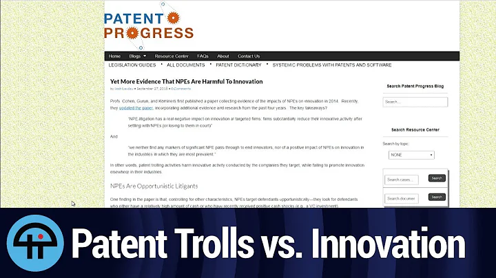 Patent Trolls vs. Innovation