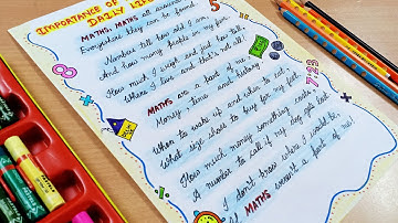 Mathematics In Our Daily Life / Importance of Mathematics In Our Daily Life / Mathematics Day Poster