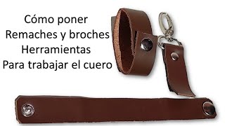 Herramientas para trabajar el cuero ( Poner broches y remaches )