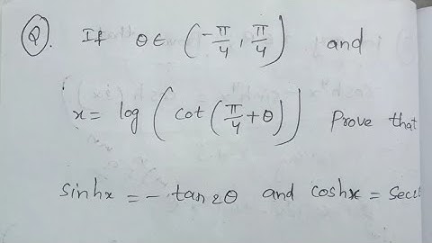 Hyperbolic Functions problems vsaqs||2Marks ||