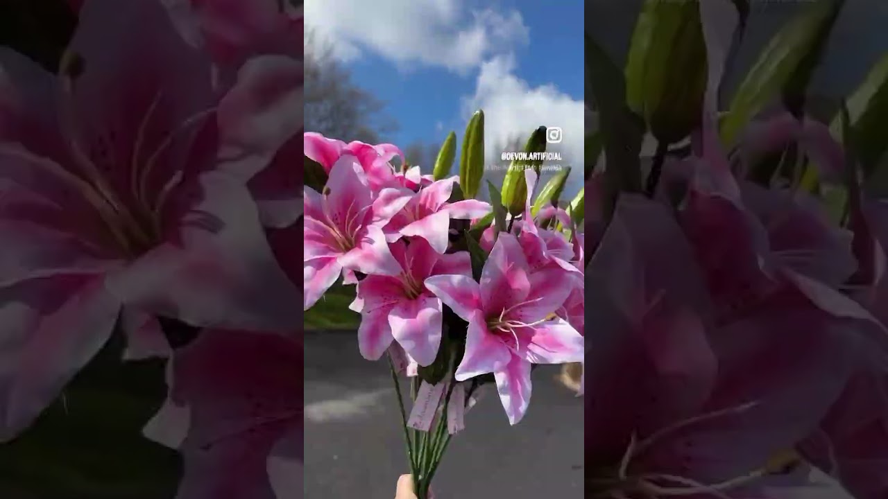 Our beautiful artificial pink Tiger Lily flowers
