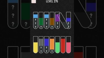 water sort color puzzle level 275 gameplay walkthrough solution