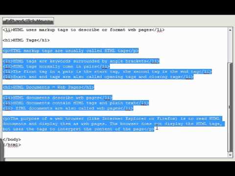 Basic HTML 1.1 - HTML Tags...further explanation - YouTube