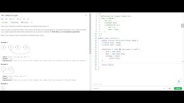Amazon Interview Question - Linked List Cycle- Leetcode 141- Java