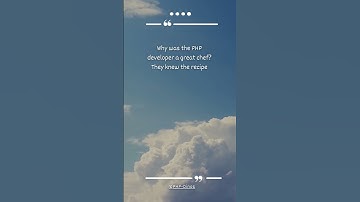 Why was the #php #developer a great 👍 chefs? #shorts