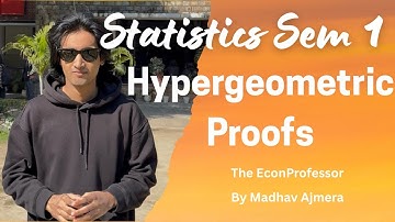 Ch 3 Hypergeometric Distribution Proofs