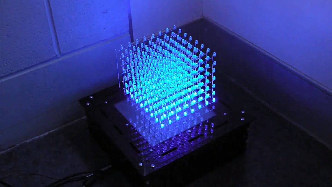 8X8X8 led Cube Using LabView - YouTube