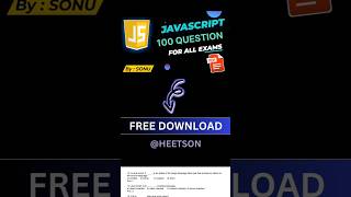 JavaScript MCQ (JS coding questions and answers PDF for O level, interview, beginners, intermediate)