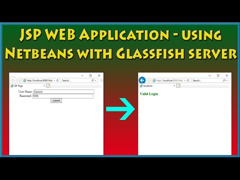 JSP Web Application Example | JSP Tutorial for Beginners | NetBeans with Glassfish 5.0.1 Server