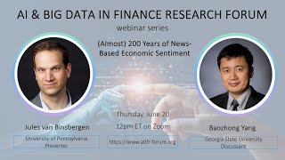 Abfr Webinar With Jules Van Binsbergen And Baozhong Yang