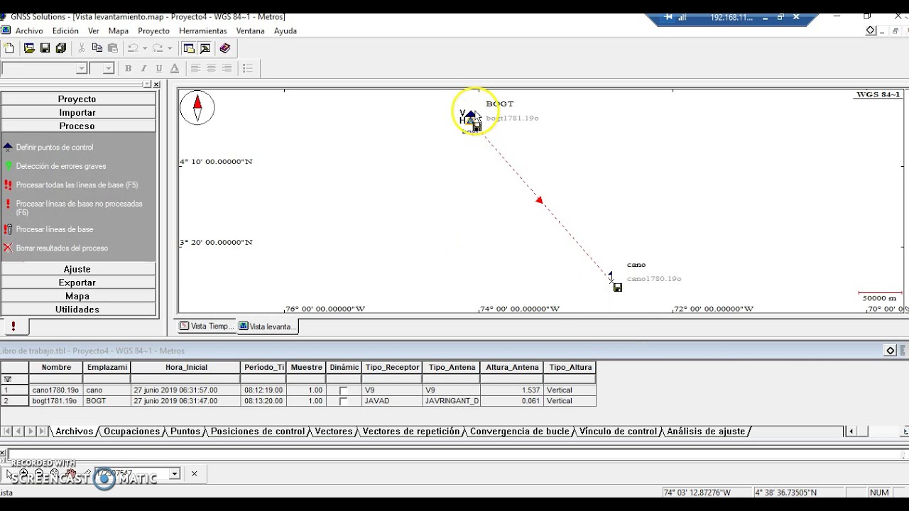 Postproceso GNSS Solutions