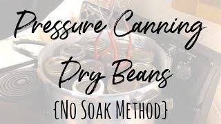 How To Pressure Can Dry Beans | No Soak Method