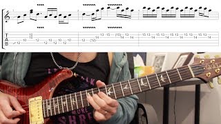Hi guys! welcome to episode 300 of learn that solo! today we’ll look
at frusciante’s sweet solo from ‘dani california’ by red hot
chili peppers tuning: e a d...