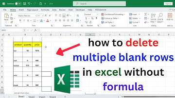 How to remove blank rows in excel | delete multipile blank rows in excel