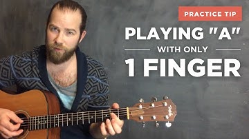 How to play A-major with one finger (barred on 2nd fret)