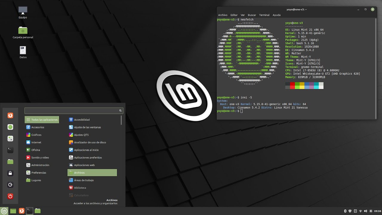 Linux Mint 21 "Vanessa" BETA Cinnamon 5.4. Continuación de un trabajo ...