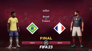 FIFA 23 | FINAL COPA MUNDIAL QATAR 2022 | BRAZIL VS FRANCIA | 4k 60FPS | PS5