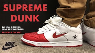 supreme dunk on feet