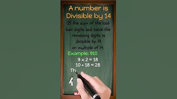 Divisibility Rule of 14 Explained in 30 Seconds!