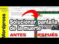 Cómo identificar y solucionar el problema de pantalla blanca con letras en wordpress