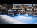 Pro flowboarders on the flowrider at planet hollywood las vegas for the flow tour 2017