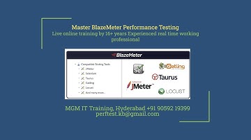 BlazeMeter Performance Testing-Free demo1-Pavan,MGM IT Training(Specialized in Performance Testing)