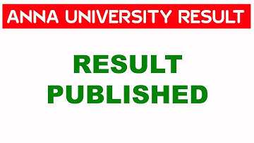 Anna University Result | nov/dec 2018 result