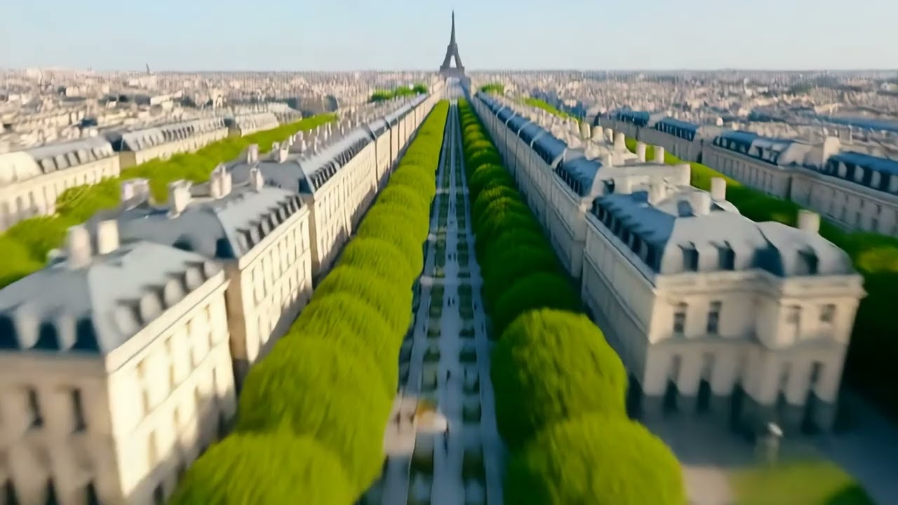 dramatic scenes of Palais Royal Courtyard in France 