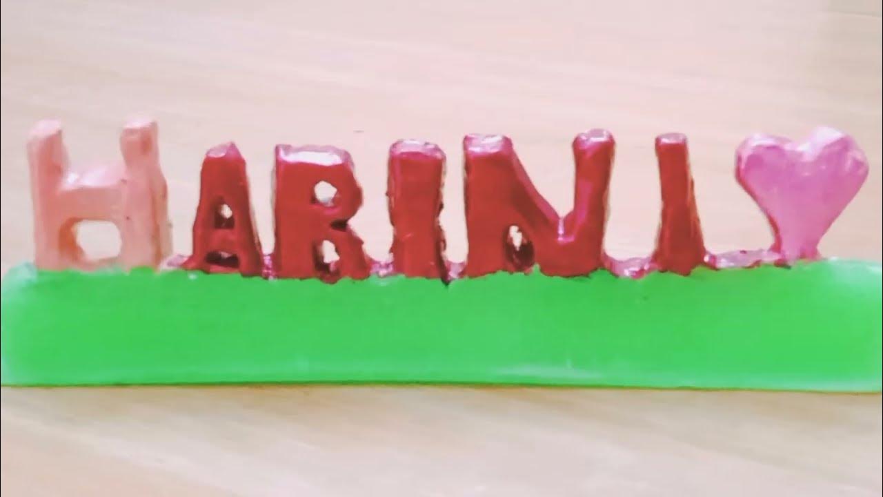 Name statue in candle 🕯easy way beautiful statue 💫creative ideas YouTube