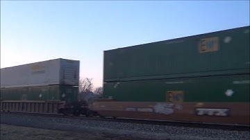 NS BNSF and UP Lashup on Huge NS Stack Train