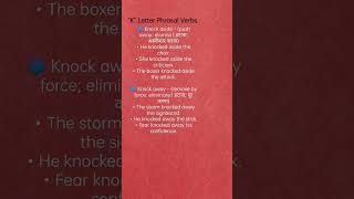K#37#Phrasal Verbs#Letter