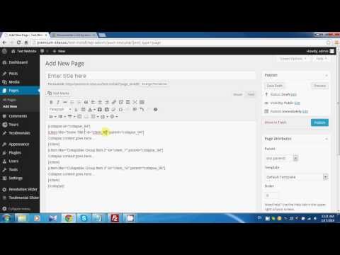 Accordion shortcode (collapsible)