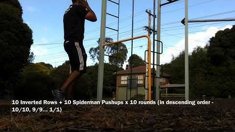 Inverted row + pushups FINISHER