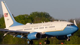 Military C-40 Air Force One Colors Landing At Albany Airport