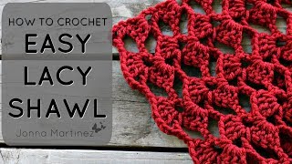 ❤HOW TO CROCHET A ROMANTIC LACY SHAWL #crochettutorial #crochetshawl